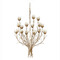 Currey and Company Lighting Currey and Company Star Magnolia Antique Brass / White / Clear Chandelier 9000-1358