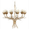 Currey and Company Lighting Currey and Company Star Magnolia Antique Brass / White / Clear Chandelier 9000-1359