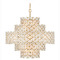 Currey and Company Lighting Currey and Company Spring Flower Frosted / Brass Chandelier 9000-1331