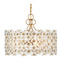 Currey and Company Lighting Currey and Company Spring Flower Frosted / Brass Pendant Light with Drum Shade 9000-1332