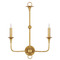 Currey and Company Lighting Currey and Company Nottaway Contemporary Gold Leaf Sconce 5000-0214