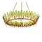 Currey and Company Lighting Currey and Company Selavy Green / Gold Leaf / Gold Chandelier 9000-1337