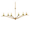 Currey and Company Lighting Currey and Company Flannery Contemporary Gold Leaf / Gold / Green Chandelier 9000-1338