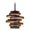 Corbett Lighting Corbett Lighting Vertigo Bronze and Gold Leaf Pendant Light with Cylindrical Shade 113-41-BRL/GL