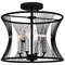 Quoizel Lighting Quoizel Lighting Leiland Matte Black Semi-Flushmount Light LEI1714MBK