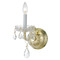 Crystorama Lighting Crystorama Lighting Traditional Crystal Polished Brass Sconce 1031-PB-CL-SAQ