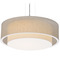 AFX Lighting Afx Lighting Sanibel Satin Nickel LED Pendant Light with Drum Shade SAP1824LAJUDSN-JT