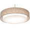 AFX Lighting Afx Lighting Sanibel Satin Nickel Pendant Light with Drum Shade SAP2332MBSN-JT