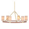Currey and Company Lighting Currey and Company Ellerston Saddle Brown / Brushed Brass Chandelier 9000-1351