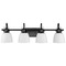 Progress Lighting Progress Lighting Preston 4-Light Matte Black Vanity Light P300429-31M