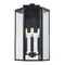 Justice Design Group Justice Design Edgeworth Large Outdoor Wall Sconce FSN-7674W-CLER-MBLK