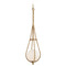 Currey and Company Lighting Currey and Company Passageway Natural Abaca Rope & Dorado Gold Mini-Pendant Light with Globe Shade 9000-1104