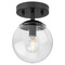Progress Lighting Progress Lighting Atwell 1-Light Matte Black Semi-Flush Mount P350234-31M