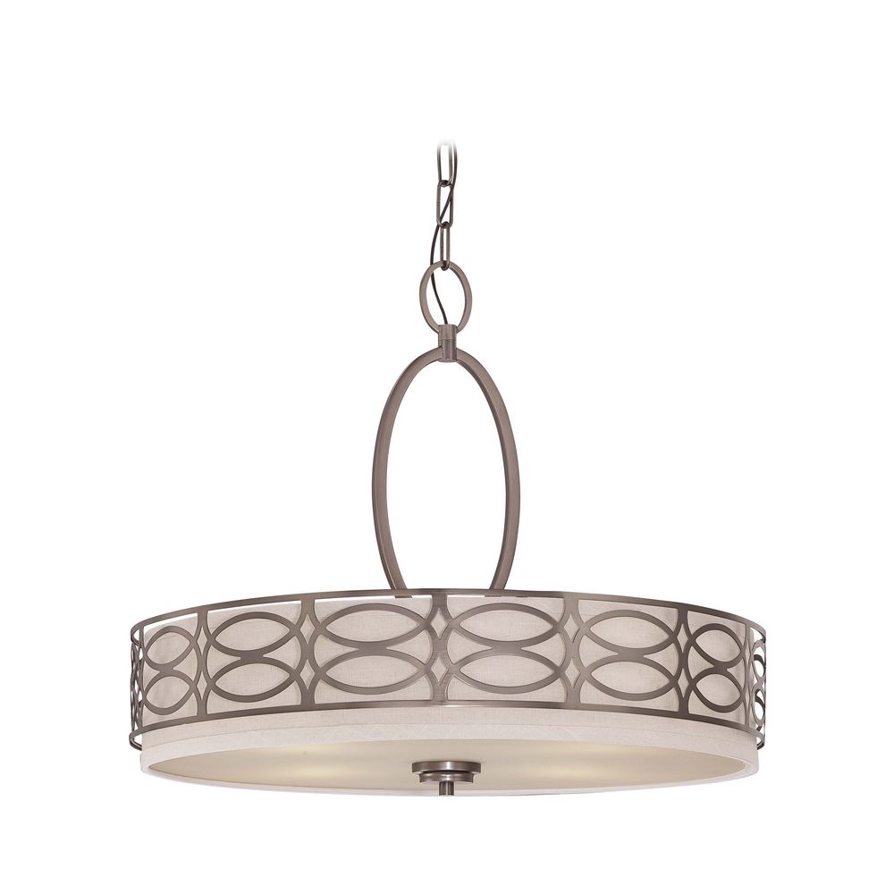 Modern Drum Pendant Lights In Hazel Bronze Finish 60 4726 Hover Or Click To Zoom