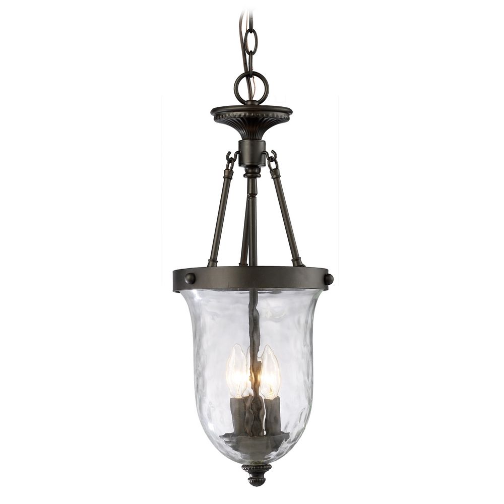 Mini Pendant Light With Clear Water Glass 66310 3 Destination Elk Lighting Mini Pendant Light With Clear Water Glass 66310 3 Shown In Oiled Bronze Finish