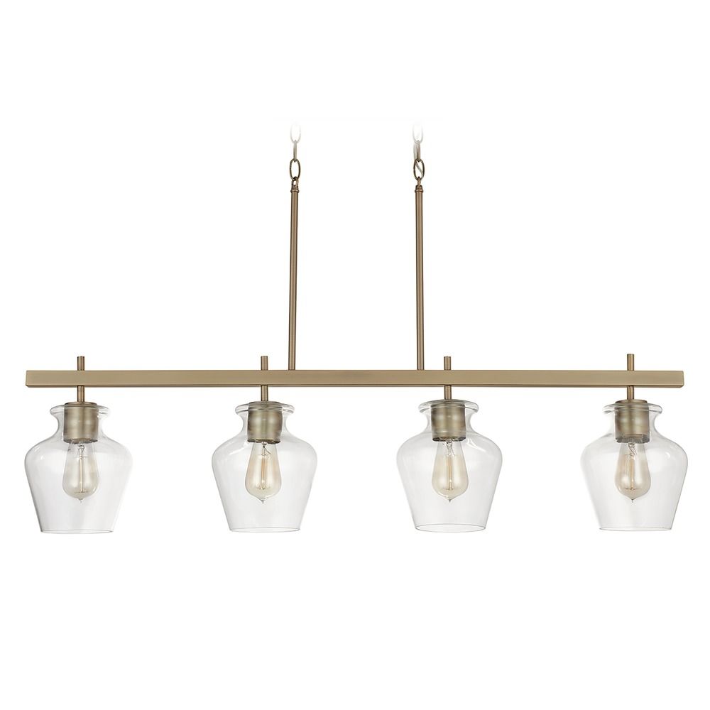 Danes 42-Inch Linear Pendant in Aged 