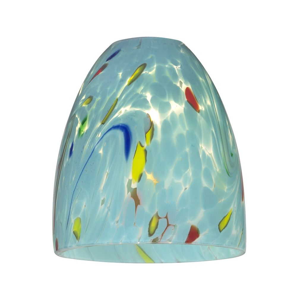 Design Classics Lighting Turquoise Art Glass Shade - Lipless with 1-5 ...