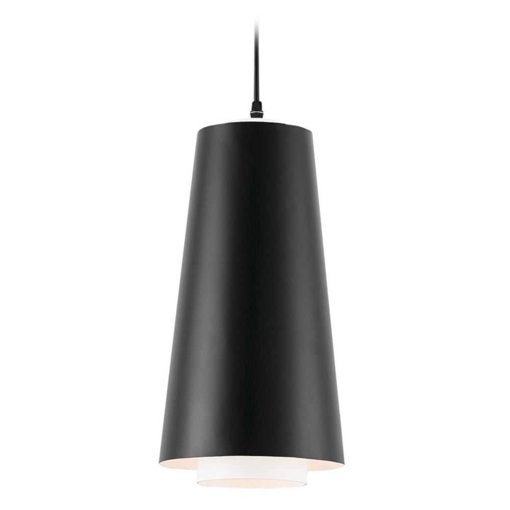 Currey And Company Bunny Williams Satin Black White Pendant Light Currey And Company Lighting Bunny Williams Satin Black White Pendant Light With