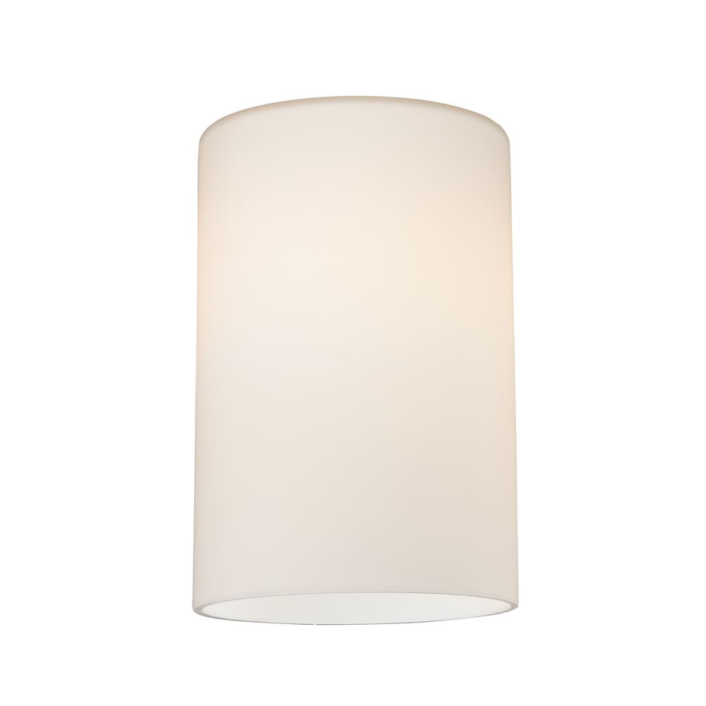 Satin White Cylinder Glass Shade Lipless With 1 5 8 Inch Fitter