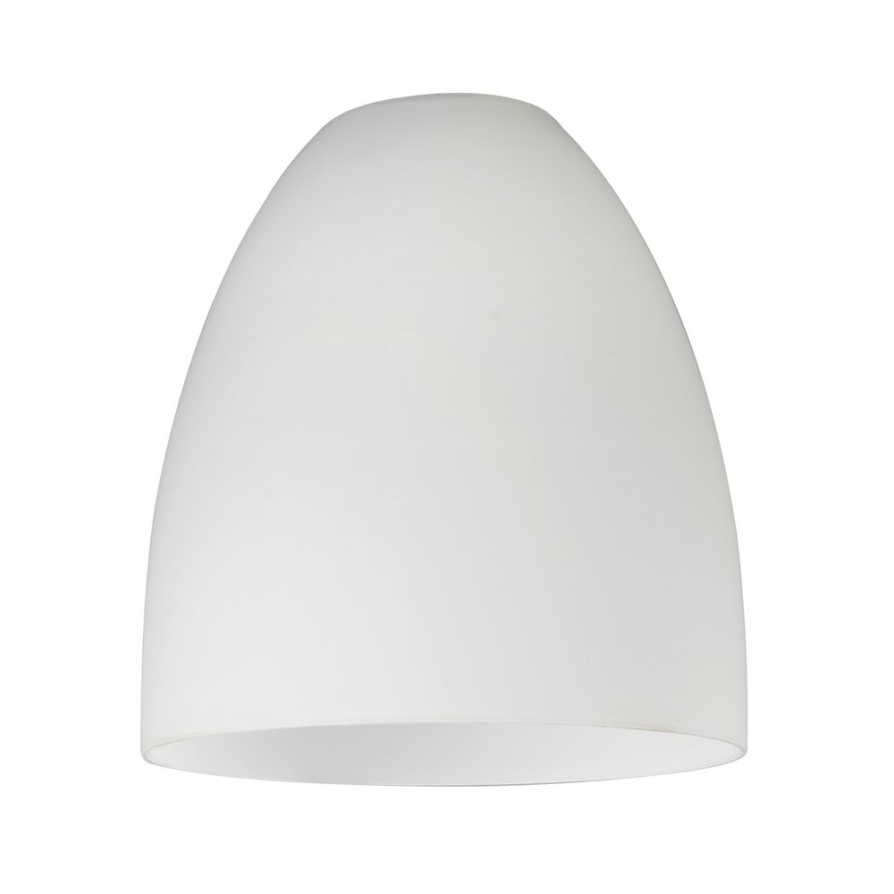 White Glass Bell Shade - Lipless with 1 