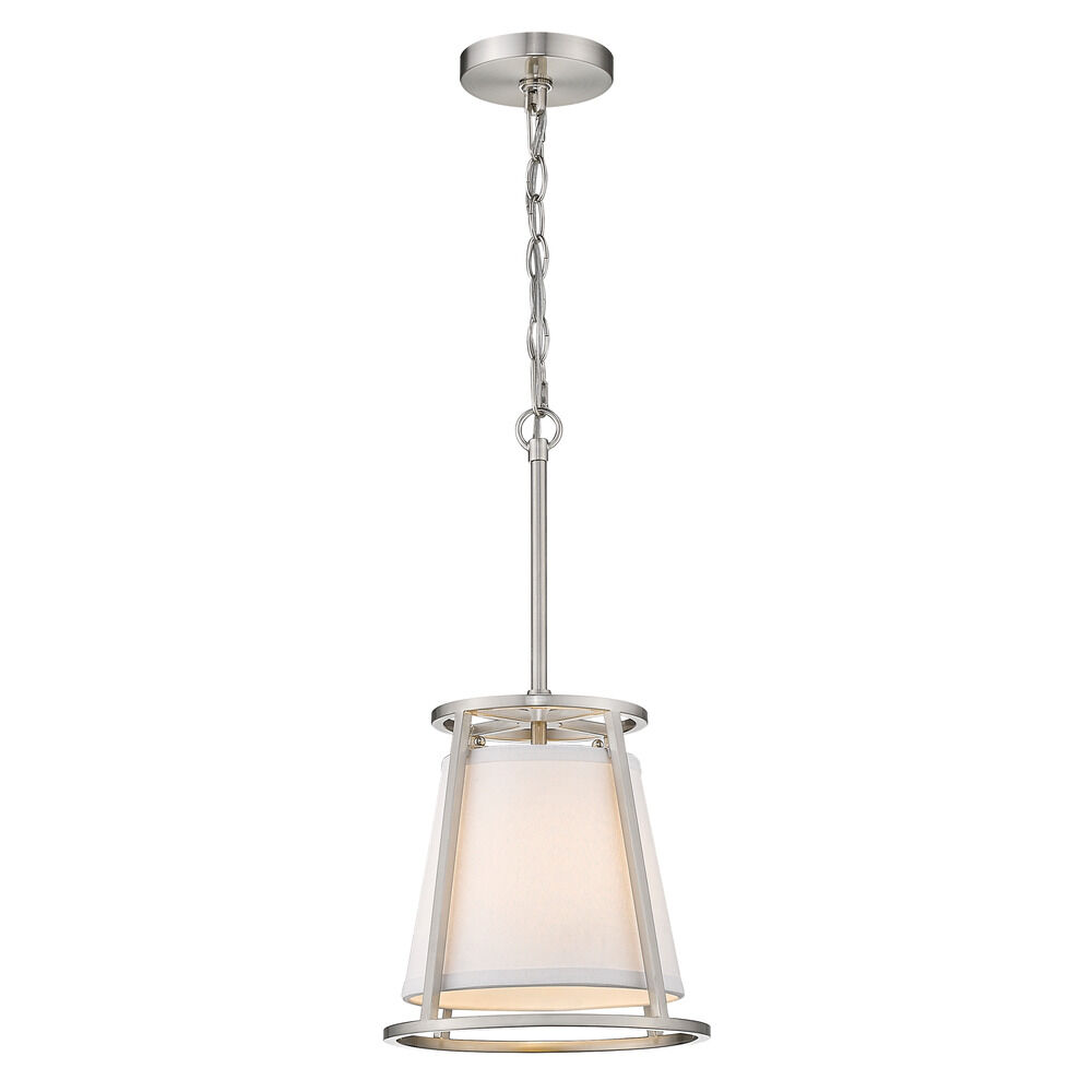 Z-Lite Lenyx Brushed Nickel Mini-Pendant Light with Conical Shade at  Destination Lighting