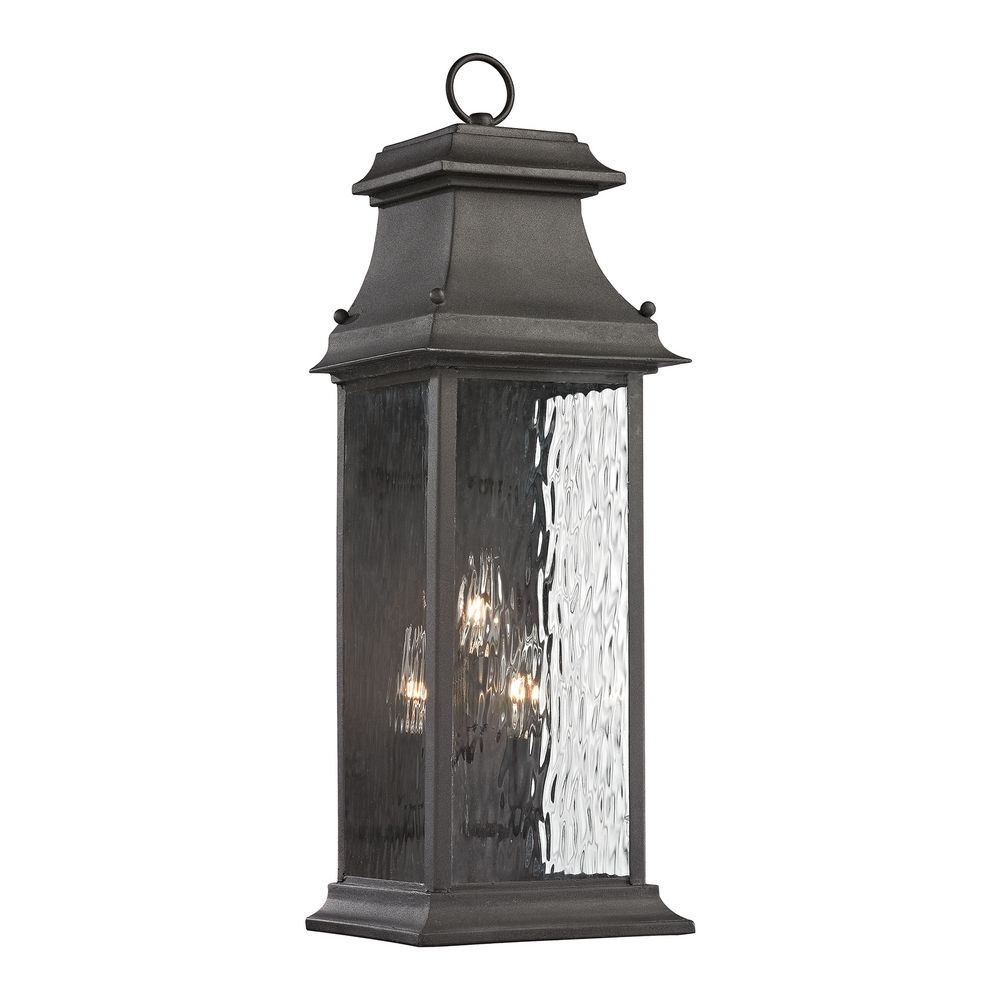 Outdoor Wall Light with Clear Glass in Charcoal Finish ...