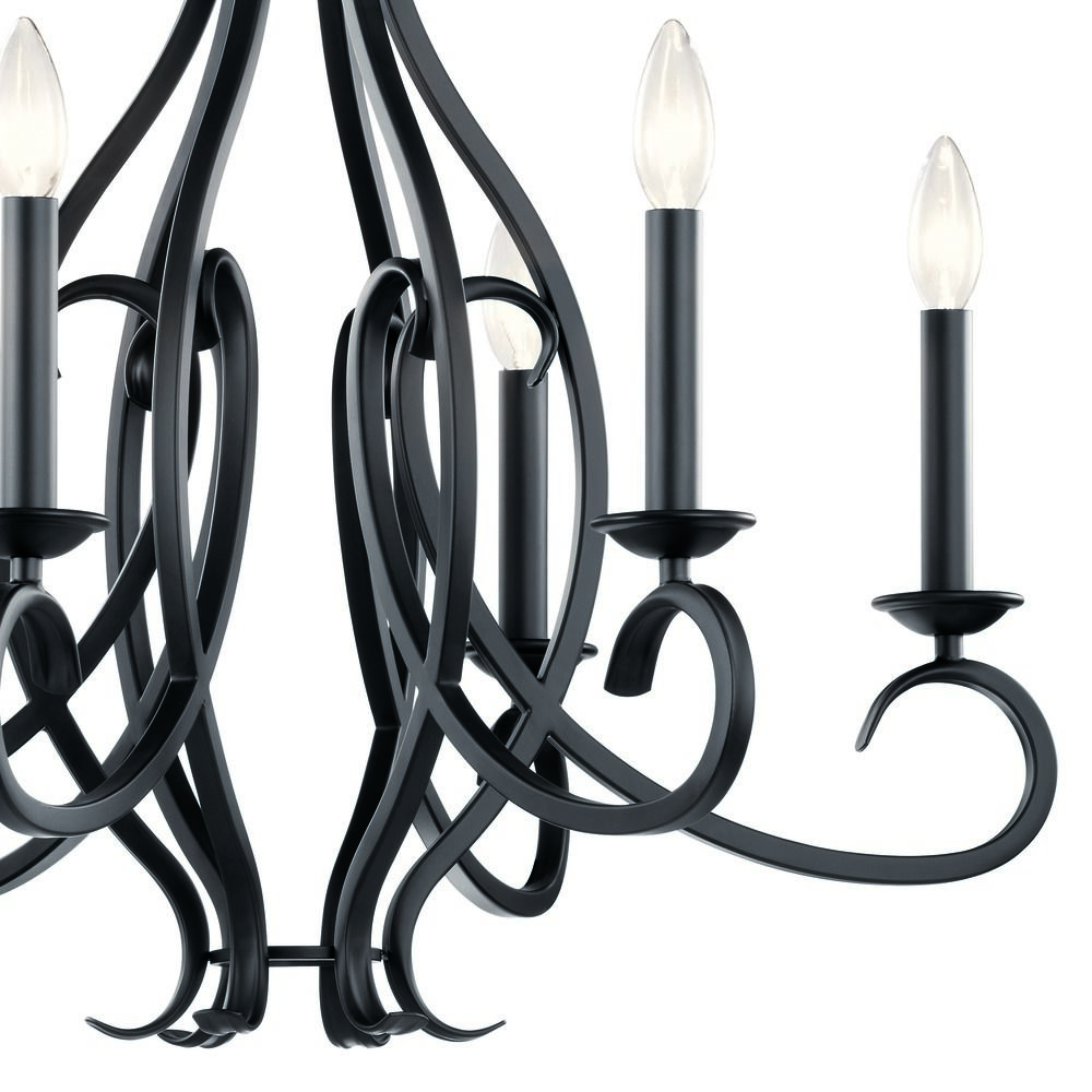 Ania 26Inch Black Chandelier by Kichler Lighting 52240BK