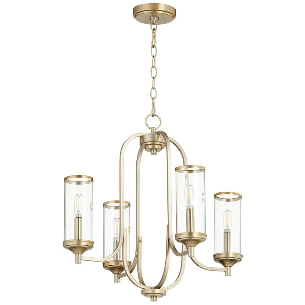 Quorum Lighting Collins Aged Brass Chandelier 6044480 Destination