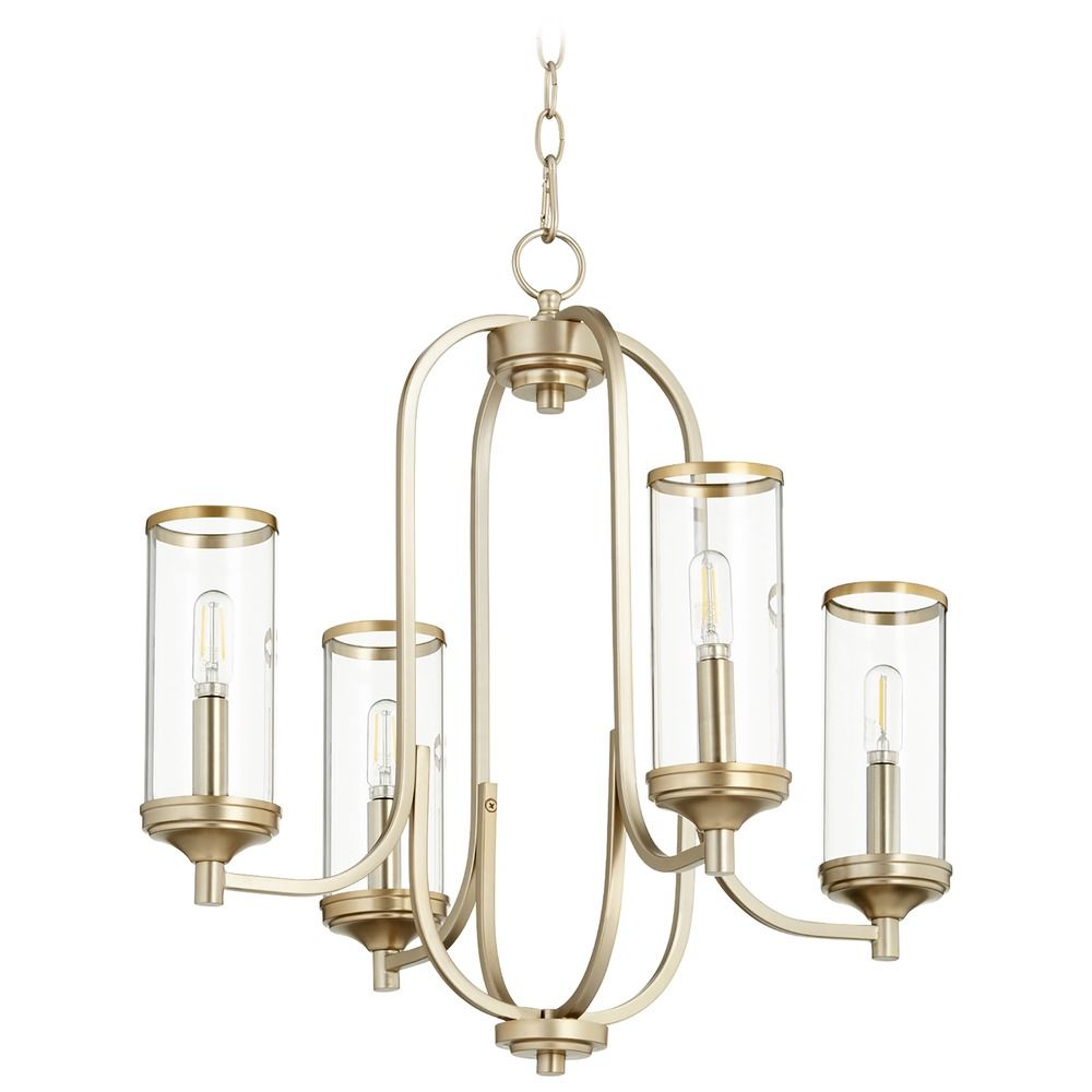Quorum Lighting Collins Aged Brass Chandelier 6044480 Destination