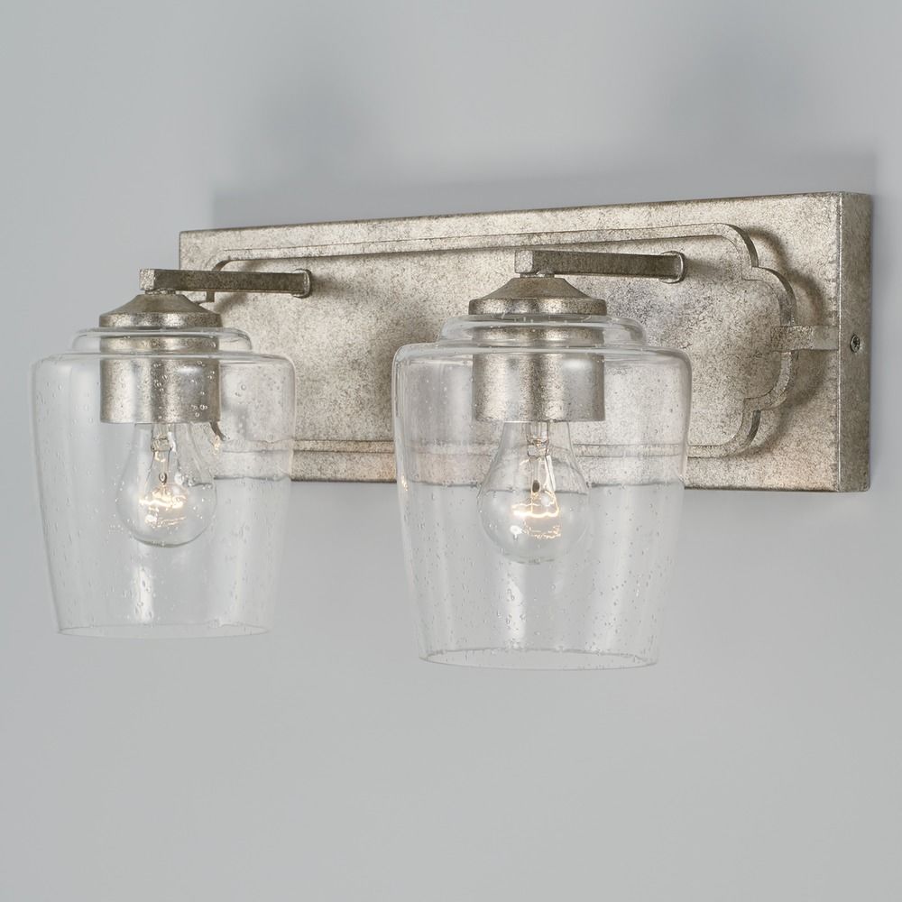Antique silver store vanity light