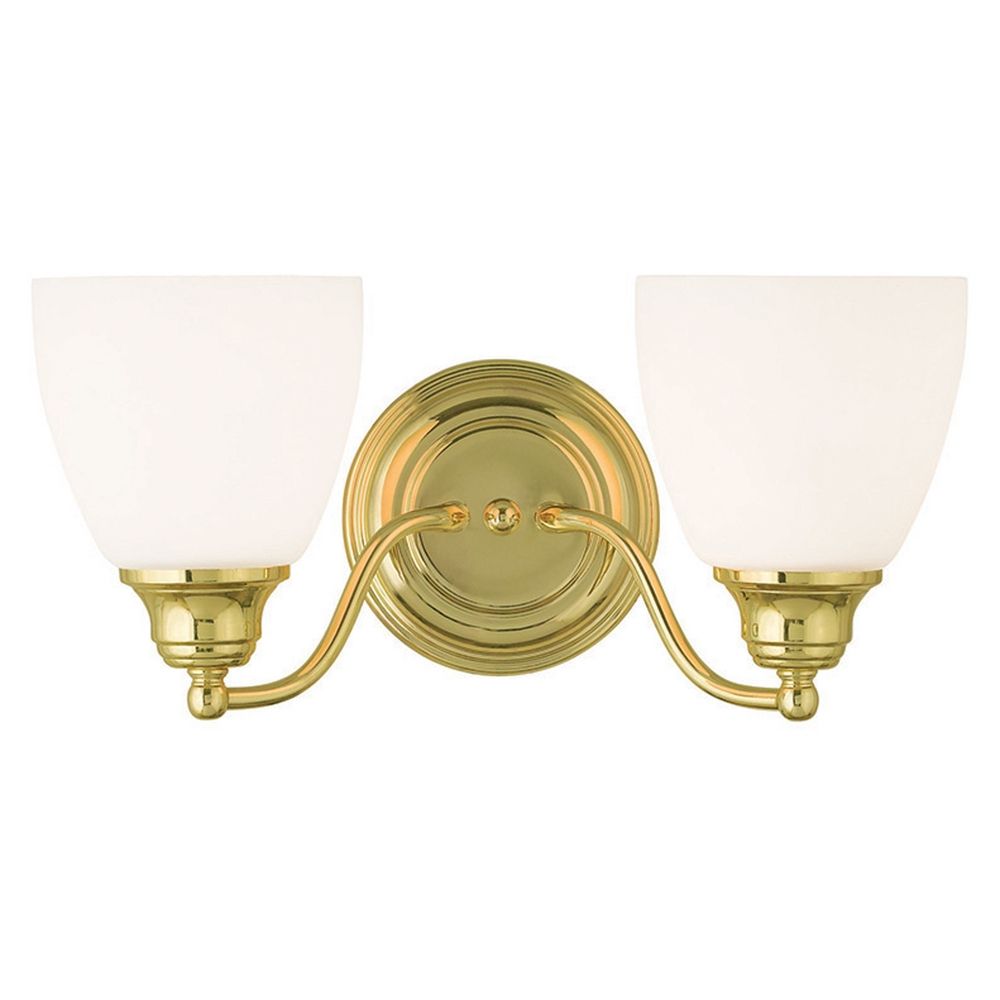 Glomar Nuwa 4 Light Polished Brass Bath Vanity Light With