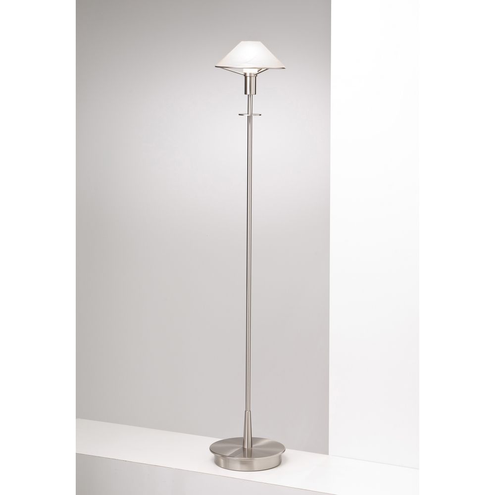 Holtkoetter Modern Floor Lamp With Alabaster Glass In Satin Nickel