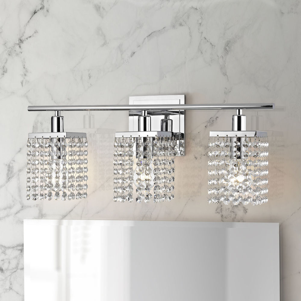 Crystal Sconces For Bathroom Vanity Image Of Bathroom And Closet