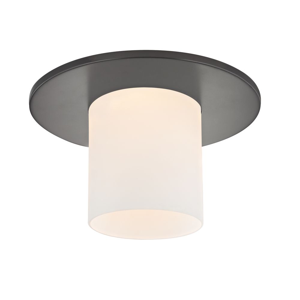 Bronze Decorative Recessed Ceiling Trim With Frosted Cylinder