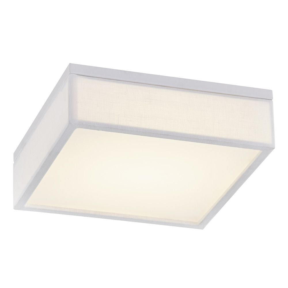 Design Classics Glee White 10 Inch Square Led Flushmount Light At Destination Lighting
