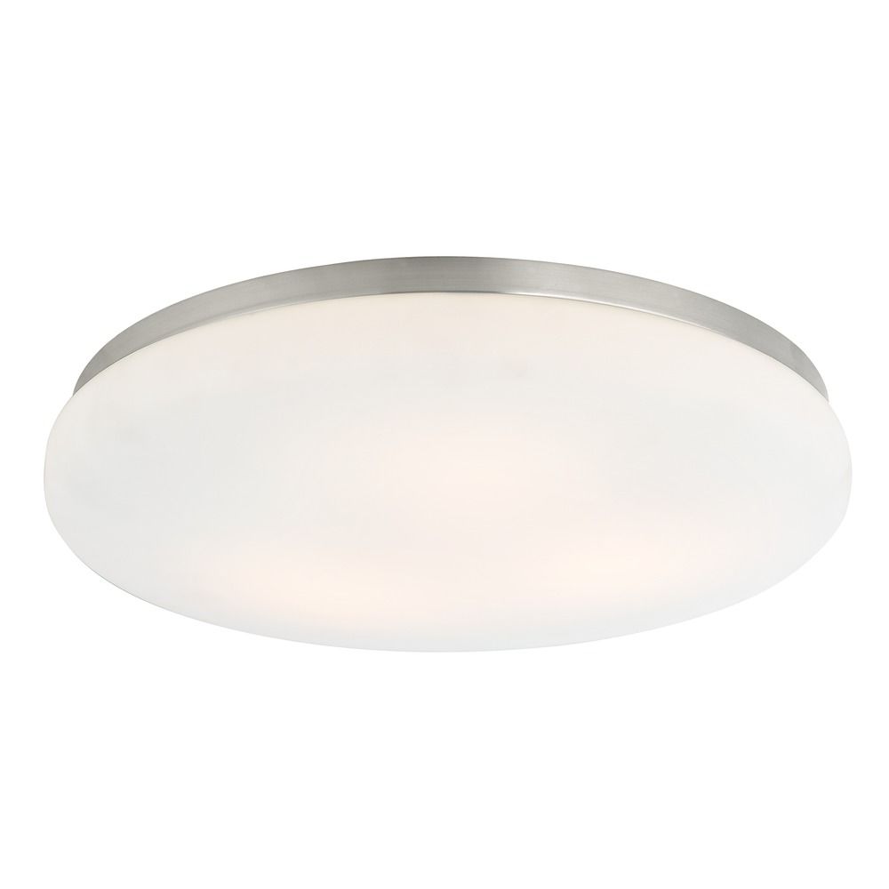 Low Profile Decorative Recessed Light Trim With Satin White Glass