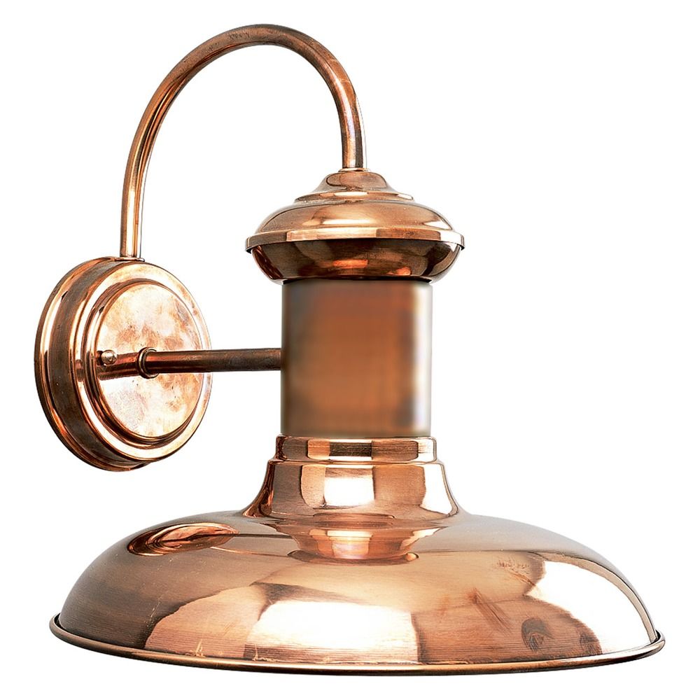 Solid Copper Barn Light Led Outdoor Wall 12 Inch Wide By Progress