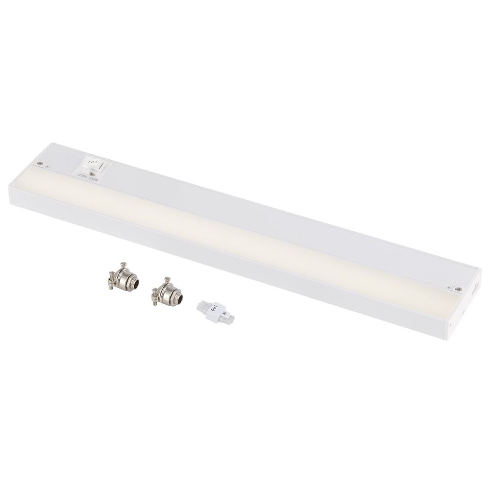 Recesso 20-Inch 2700K/3000K LED Under Cabinet Light in White  UCL20-27/30-WH Destination Lighting