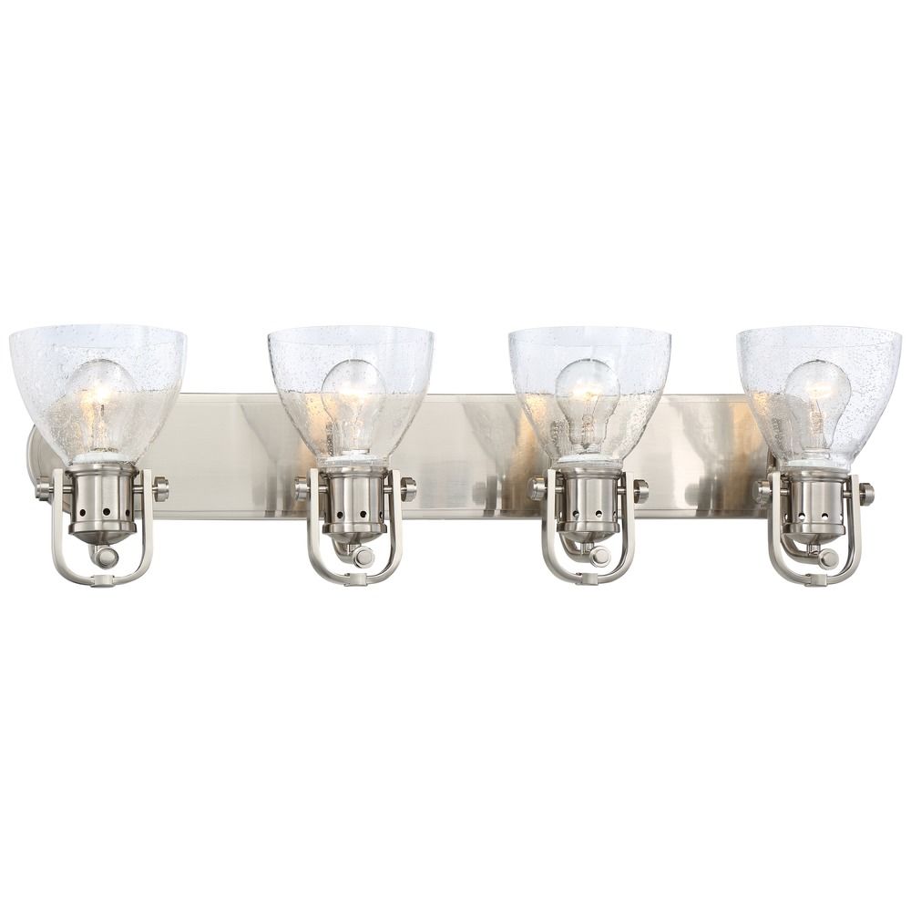Seeded Gl Bathroom Light Brushed Nickel Minka Lavery 3414 84 Seeded Gl Bathroom Light Brushed Nickel Minka Lavery Alt1