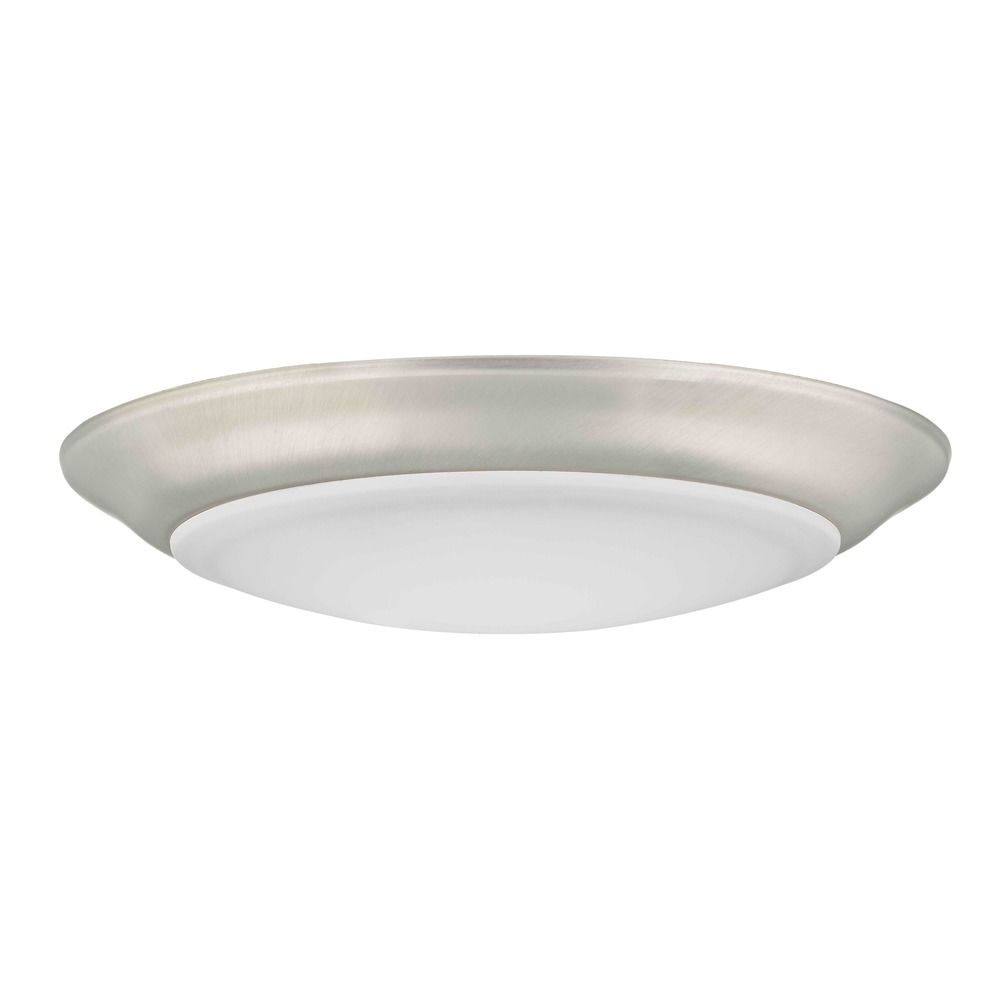 Led Low Profile Satin Nickel Flush Mount Ceiling Light 2700k And Led Low Profile Satin Nickel Flush Mount Ceiling Light 2700k And 75 Watt Equivalent Off