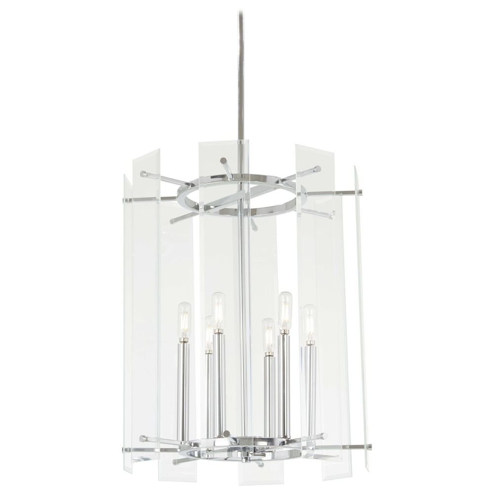 Minka Lavery Beacon Trace Chrome Pendant Light With Cylindrical Shade At Destination Lighting