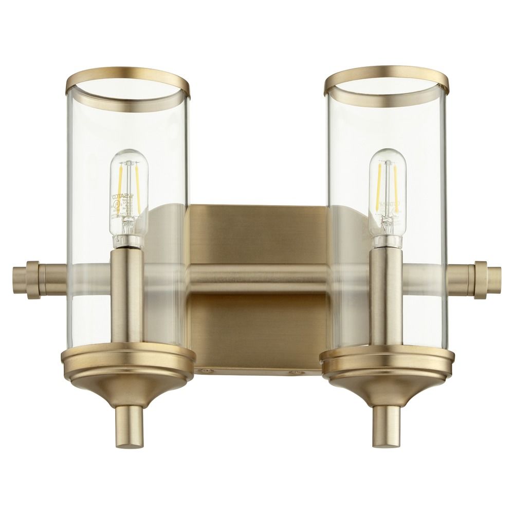 Quorum Lighting Collins Aged Brass Bathroom Light 5044280