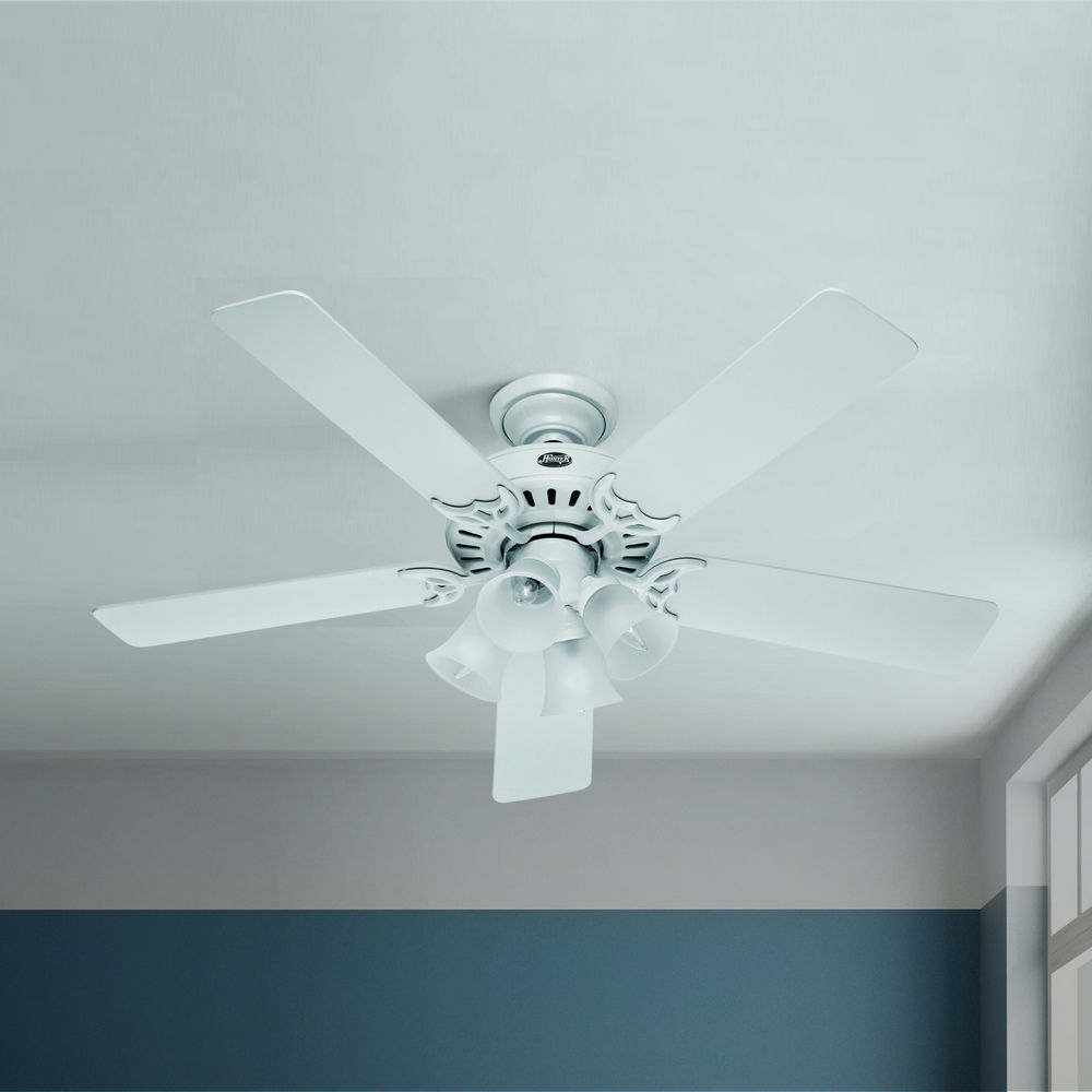 Hunter 52 Studio Series Brushed Nickel Ceiling Fan Shelly Lighting