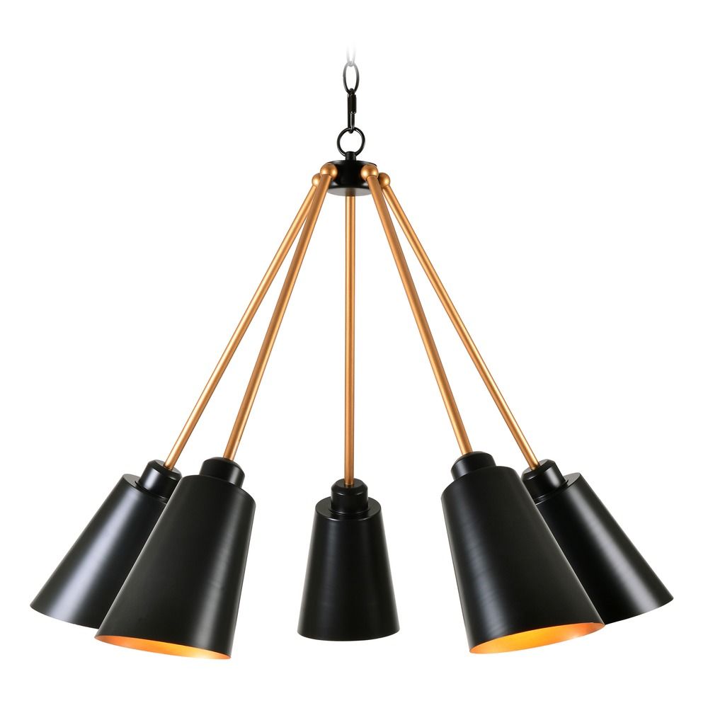 black mid century modern chandelier