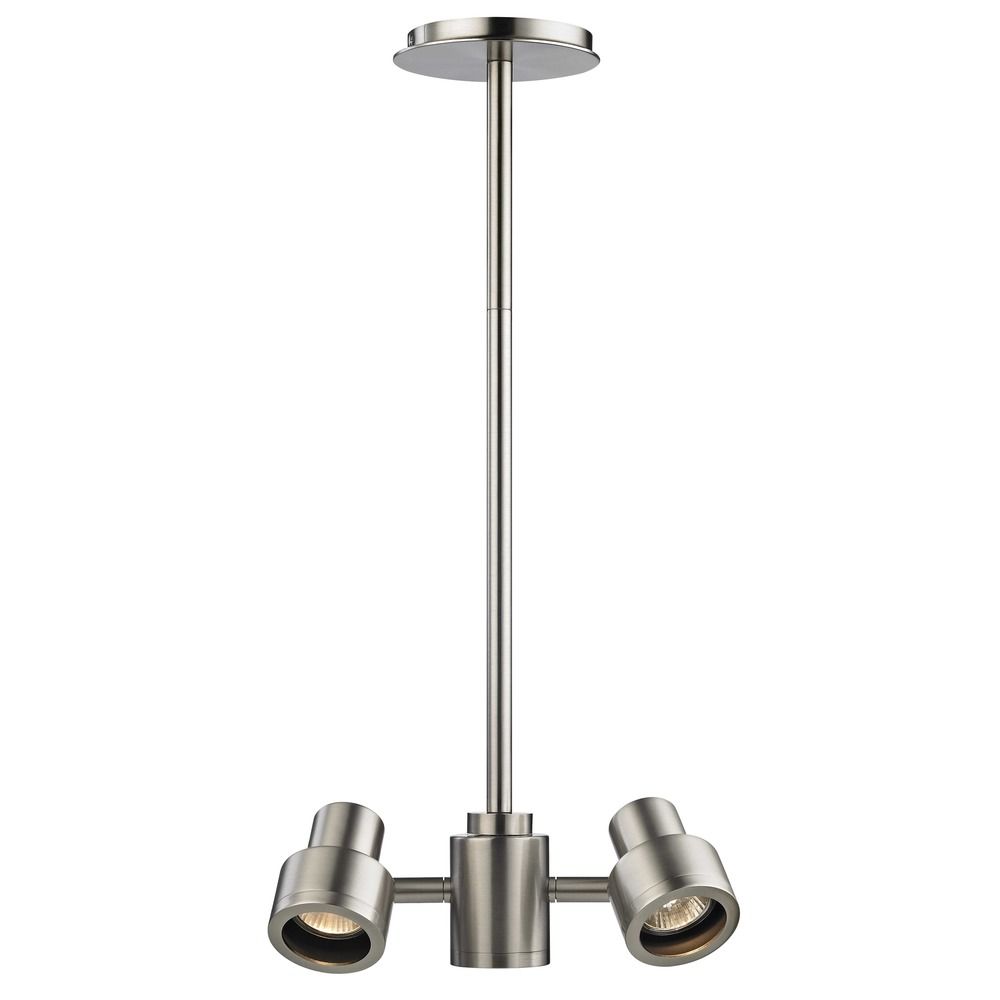 Satin Nickel Stepped Cylinder GU10 Track Head for Juno Track System
