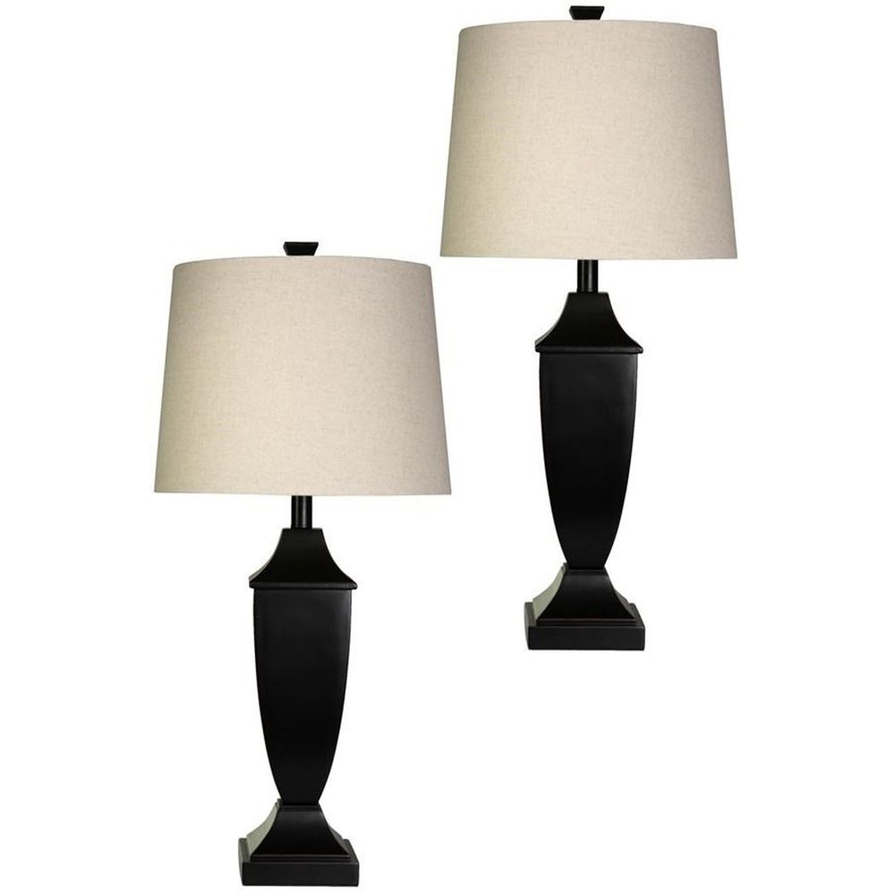 Stylecraft Bronze Wood Table Lamp Set L321732 Destination Lighting Stylecraft Bronze Wood Table Lamp Set L321732