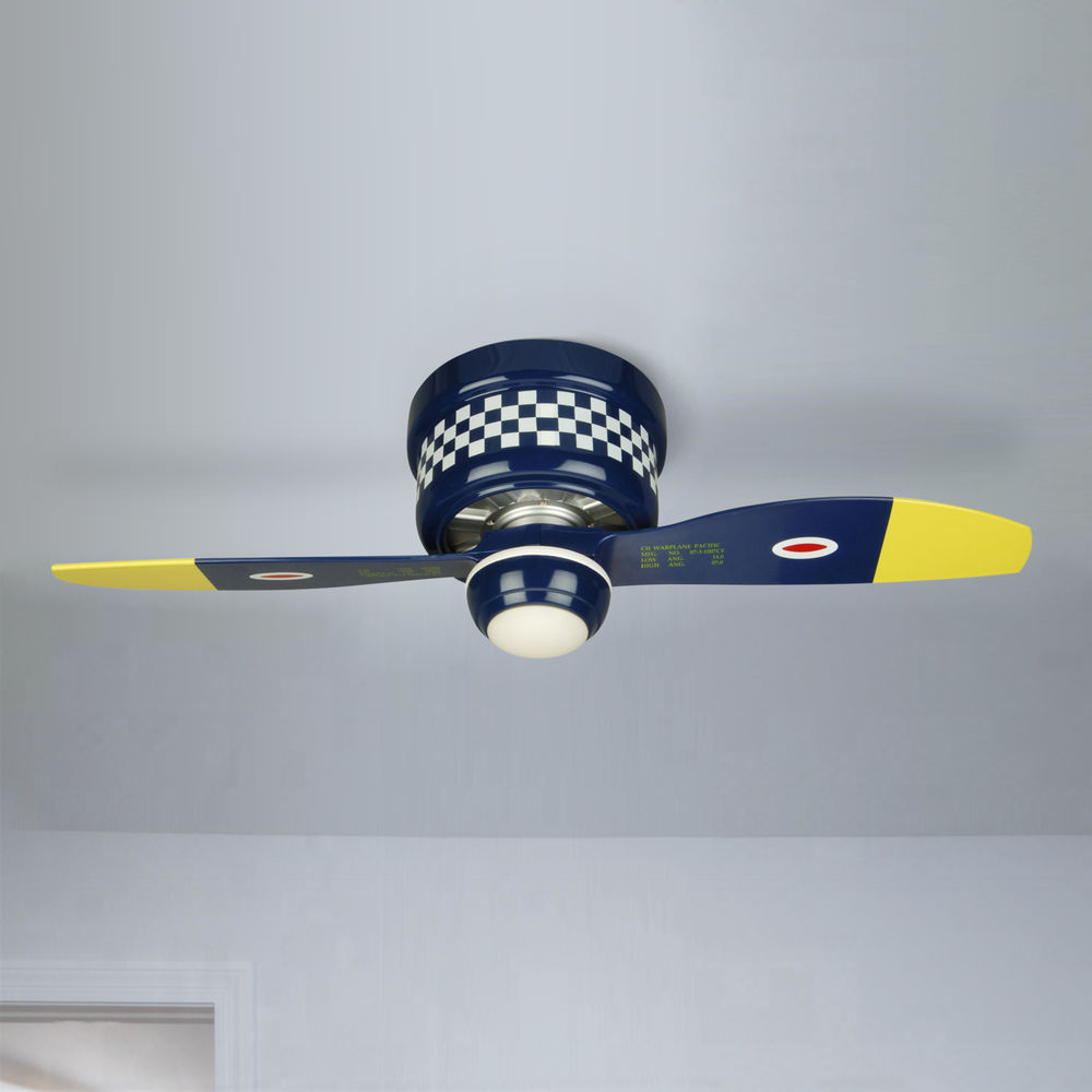 Craftmade Lighting Warplanes Black Sheep Ceiling Fan With Light