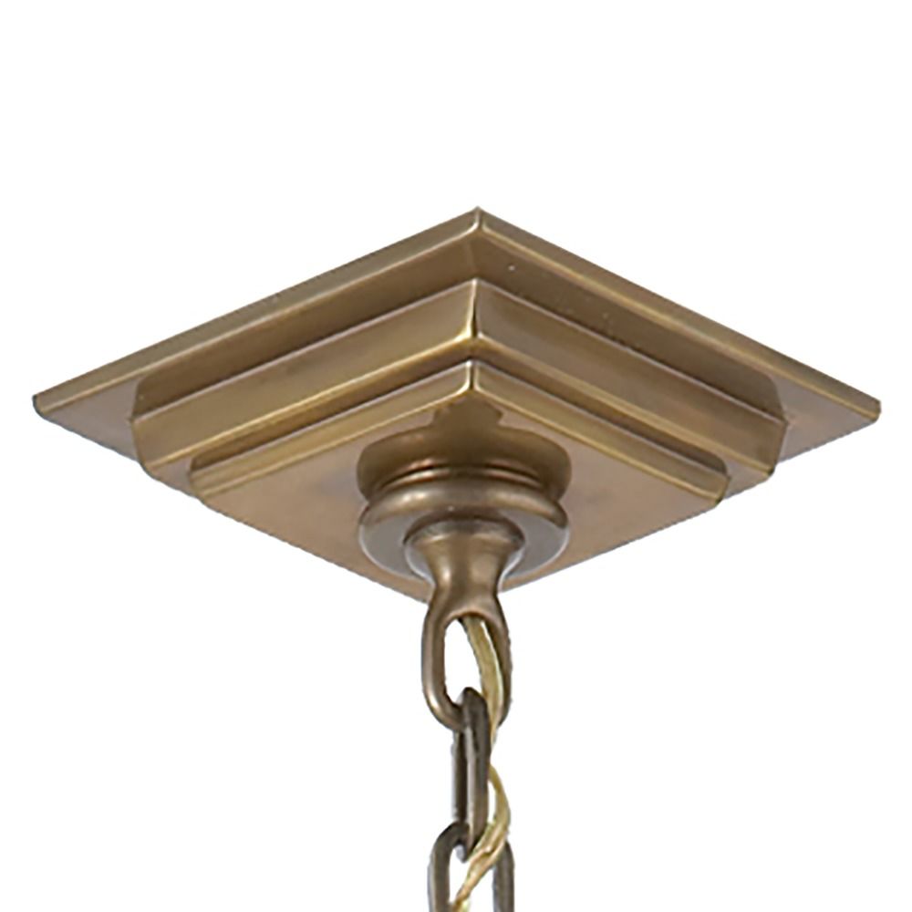 E.F. Chapman Square Tube Hanging Shade in Brass by Visual Comfort