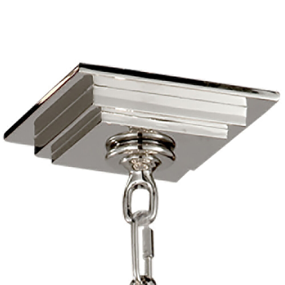 E.F. Chapman Square Tube Hanging Shade in Nickel by Visual Comfort