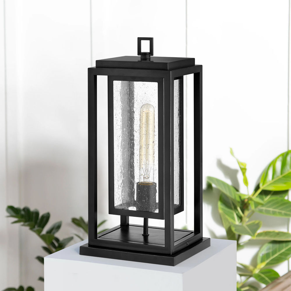 Republic 16.75-Inch 12V Outdoor Hanging Lantern in Black at Destination  Lighting